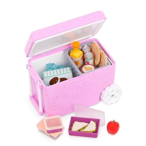 Our Generation 18-inch Doll Camping Cooler, Rolling Pretend Food Set — view 4