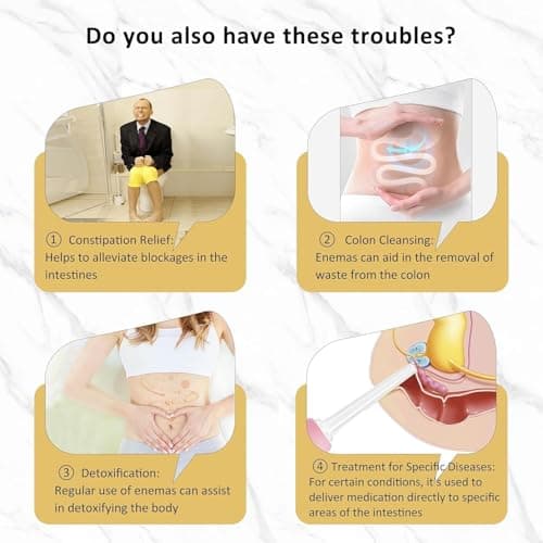 Anal Douche Enema Kit - 224ml Enema Bulb with 3 Replaceable Nozzles, Douche Bulb Douches for Men Women, Shower Douche Enemas at Home Kit for Personal Hygiene & Travel — view 6