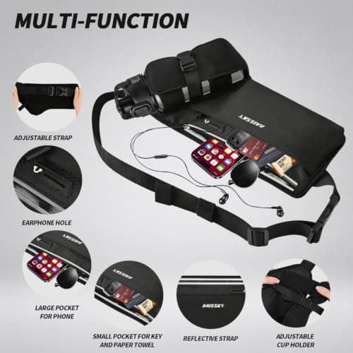 Hydration Waist Pack with Water Bottle Holder for Running, Hiking,Cycling — view 3