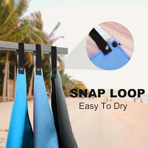 Microfibre Towel, Lightweight & Quick Dry Gym Towels, Soft, Super Absorbent, Ultra Compact Towel Great for Sports, Camping, Gym, Beach and Swimming (Black, 40x60cm) — view 5