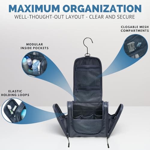 TRABONA Travel Toiletry Bag for Women and Men with Improved Concept [2026] — view 5