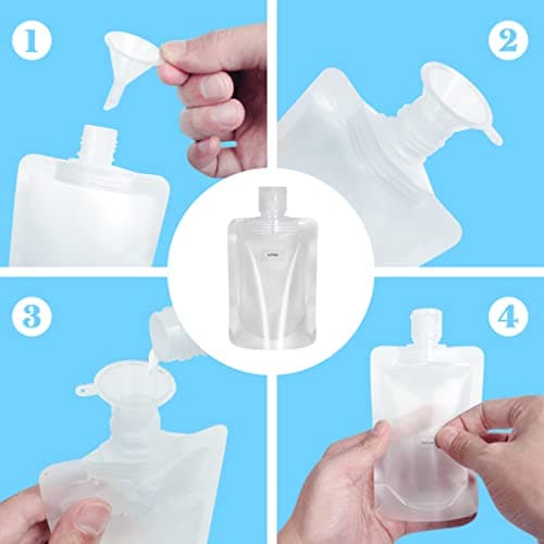 ZGTS 15 Pcs Travel Size Toiletries Bag,Refillable Squeeze Pouch — view 5