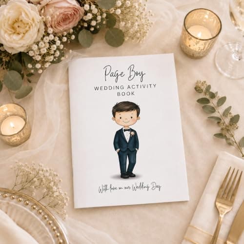 Hartscraft Page Boy Activity Book for Kids – A5 Wedding Colouring Book with 24 Games, Puzzles, Mazes, Word Search, Drawing & Fun Wedding Activities — view 2