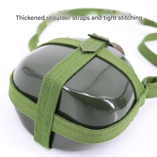 Military Canteen Water Bottle, 1L or 3L Aluminum Water Flask with Shoulder Strap, Leak Proof Food Grade Coating, Outdoor Camping Hiking Gear (3L) — view 4
