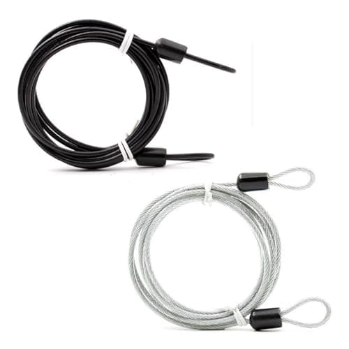 2Pcs Bike Lock Cable 1.5M Lightweight Wire Cable Lock with Double Loop Security Flexible Cable Luggage Lock, Steel Lock Chain Portable Lock Padlock for Padlocks Scooter Bicycle Suitcase