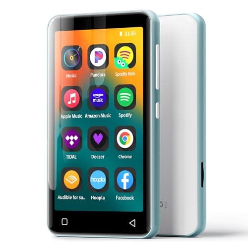 innioasis 80GB MP3 Player with Bluetooth and WiFi, Spotify MP3 MP4 Player with Tidal,Pandora, Parental Controls, 4" Touch Screen Kids MP3 Player, HiFi Sound Android Music Player with Speaker (Teal)