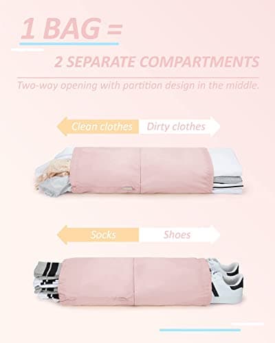 BAGSMART 6pcs Compression Travel Packing Cubes for Suitcases Backpack — view 4