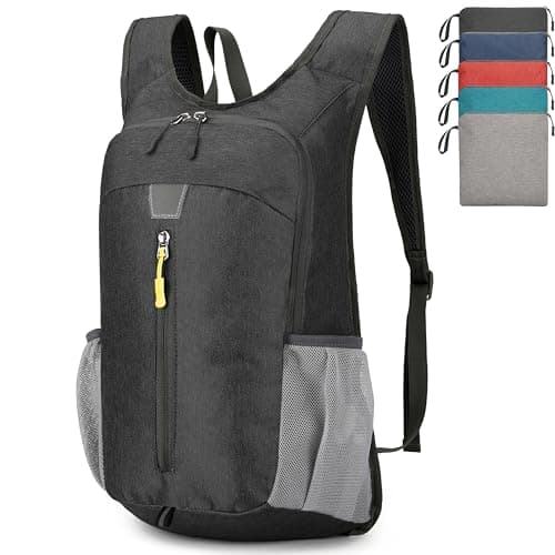 YASIMIA 15L Lightweight Hiking Backpack Foldable Small Travel Backpack, Charcoal, 20L US, Travel Backpacks