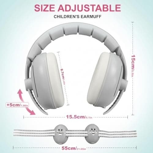 JITIFAZH Baby Ear Defenders with Hearing‑Protection, 2‑in‑1 for 1‑48 Months — view 2