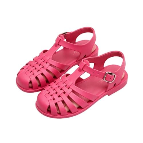 Hixingo Jelly Sandals Women Wide Fit (2043-1 Hot Pink,8)
