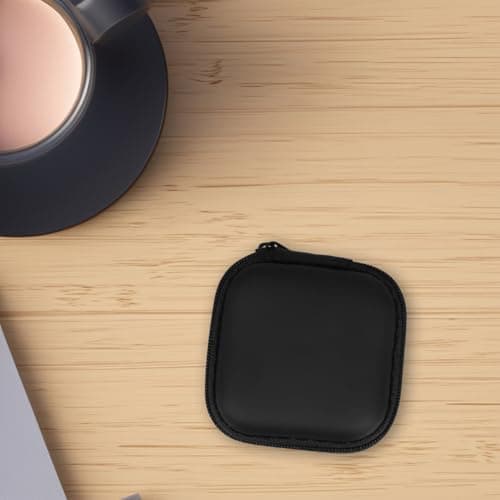 Mikikit Mini Eva Earphone Case Hard Travel Storage Box for Headphones Earbuds and Usb Cable Soft Cloth Lining Mesh Pocket Portable Carrying Pouch for Daily Use and Travel — view 4