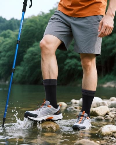 inaWarm Waterproof Hiking Socks for Men, Breathable Crew Length — view 2