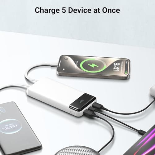 Power Bank 20000mAh 22.5W Fast Charging with Built in 3 Cable — view 4