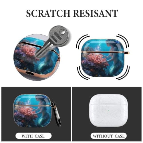 Hard Shell Protective Cover Compatible with AirPod 3 Case with Keychain — view 4