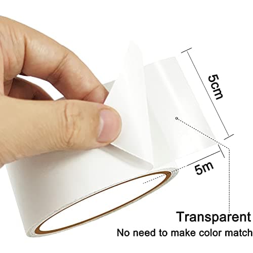 LANUCN Invisible Tent Repair Tape, 5cm x 5m Heavy Duty Tenacious Tape Patch for PVC Coated Awning, Gazebo, Canvas, Nylon, UV Resistant Air Bed Paddling Pool Puncture Repair Kit — view 2