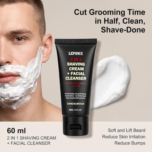 LEPONIX Men's Traditional Shaving Kit Gift Set with Aftershave Balm — view 3