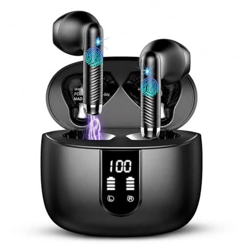 Wireless Earbuds, Bluetooth 5.3 Headphones in Ear with 4 ENC Noise Cancelling Mic, Bluetooth Earbuds 40H Playtime, Ear Buds HiFi Stereo Deep Bass Wireless Earphones, IP7 Waterproof, USB-C Fast Charge