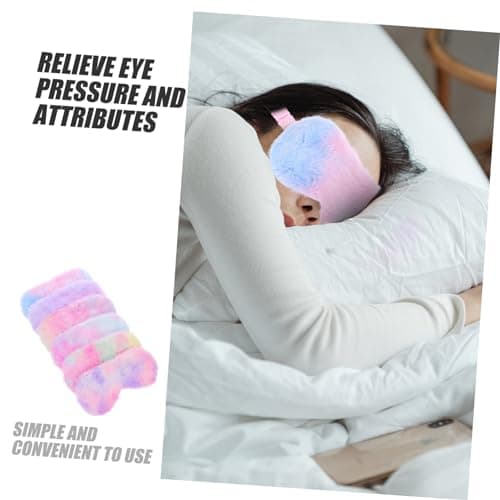 NULYLU 6 Pack Plush Sleep Eye Masks, Soft Portable Blackout Eye Covers for Kids and Adults, Comfortable Blindfolds for Hotels, Conferences and Travel — view 5