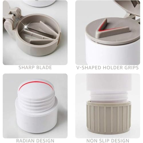 4-in-1 Pill Crusher, Cutter & Grinder, Travel Pill Organiser, Portable — view 5