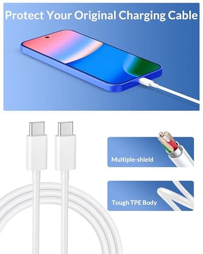 45W 2-Port USB C Fast Charger Plug Cable for Google Pixel 11 10 Pro XL 9 8 — view 6