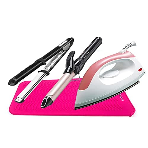Lessmon Heat Resistant Mat Pouch for Styling Tools, 28.5x14cm, Pink — view 2