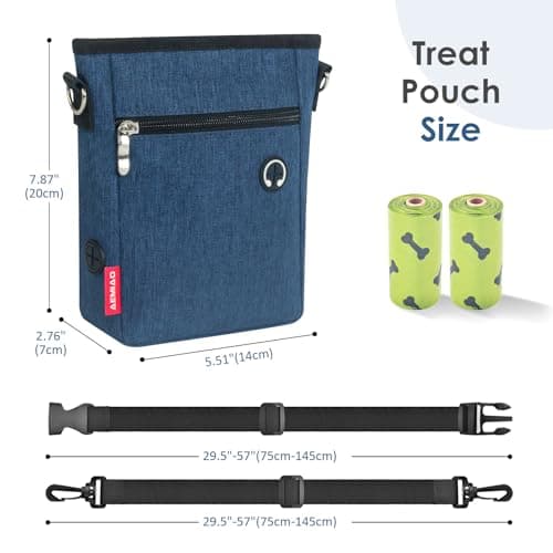 AEMIAO Dog Treat Pouch Magnetic Closure Dog Treat Bag with Poop Bags — view 4