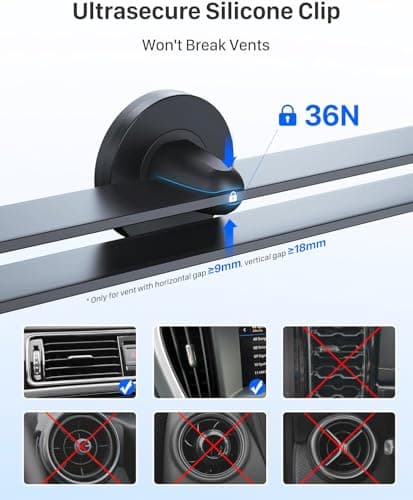 YOSH Magnetic Phone Holder for Car Air Vent 2 Pack — view 4