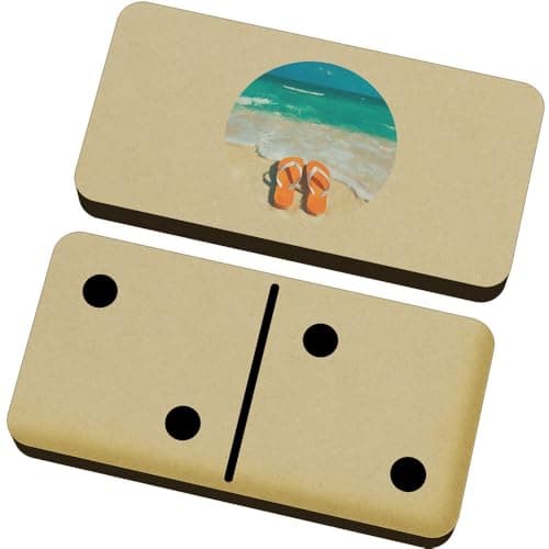 Azeeda 'Orange Flip-Flops' Domino Set with Box (DM00056114)