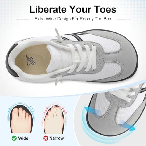 JOINFREE Women's Barefoot Walking Shoes Wide Fit Slip On Trainers — view 3