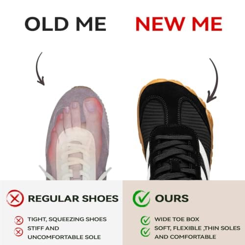 Barefoot Shoes Womens Mens Wide Toe Box Trainers Casual Sneakers Zero Drop — view 5