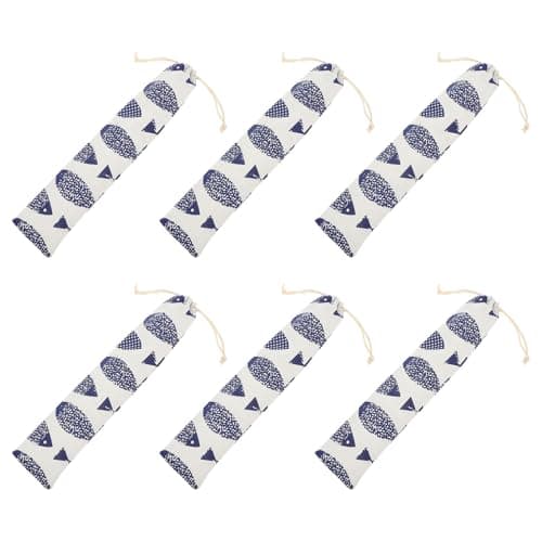 ULDIGI Chopstick Portable Drawstring 6pcs Storage Linen Cotton Bag Travel