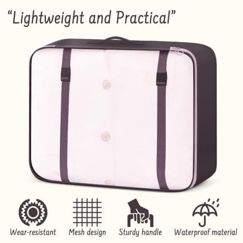 Packing Cubes for Suitcases, MOFELON 8 PCS Travel Luggage Organiser Bags, Waterproof Compression Packing Cubes for Backpack, Travel Essentials for Clothes Shoes Storage Bag-Coffee Pink — view 3
