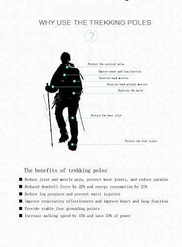 Nordic Walking Trekking Poles 7075 Carbon Fiber Material Storage Length 38cm Weight 250g, New Lock System, Suitable For Hiking, Walking, Gold — view 6
