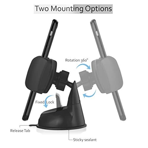 IWIO Sticky Gel Suction Pad Adjustable Grip Mobile Phone Holder Mount compatible withMicromax Canvas Infinity Pro - BLACK — view 2