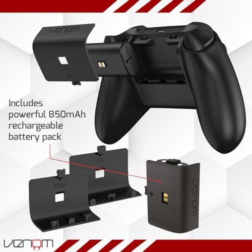 Venom Charging Dock with Rechargeable Battery Pack - Black (Xbox Series X & S/Xbox One) — view 3