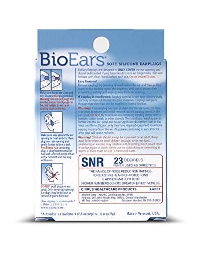 BioEars Soft Silicone Earplugs with ACTIValoe. (6 pairs) — view 5
