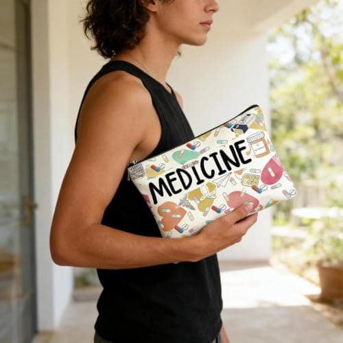 2 Pack Medicine Bag, Travel Medication Bag Organiser Pouch — view 5
