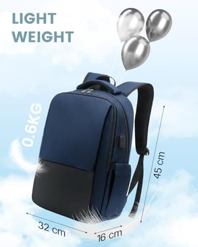 Besttravel Backpack, Business Travel Backpack with Charging Port, Water Resistant Rucksack, Anti-Theft Backpack for Men Women, Fits 15.6-inch School Bag-Blue — view 2