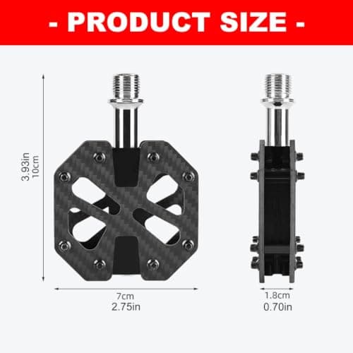 Kelvix Road Bike Step Set for Trail Travel, Carbon Weave Pair with Contact Teeth, Metal Shaft, 3 Bearing Hub and 9/16 Thread Fit for Daily Use — view 5