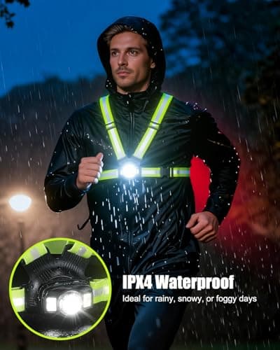Babacom Running Lights for Runners, 500LM Chest Light with Rear Light — view 6