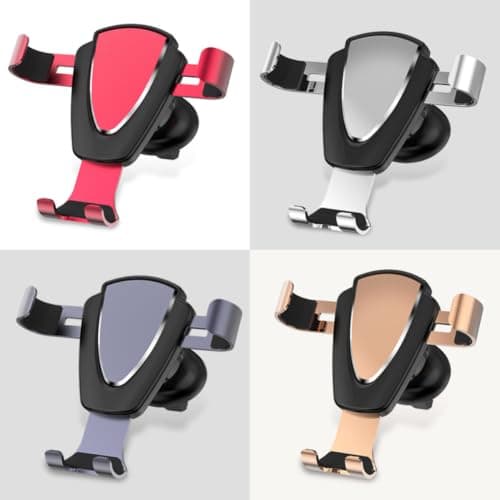 Car Gold Aluminum Alloy Air Vent Phone Holder for 4-6.2 Inch Phones — view 3