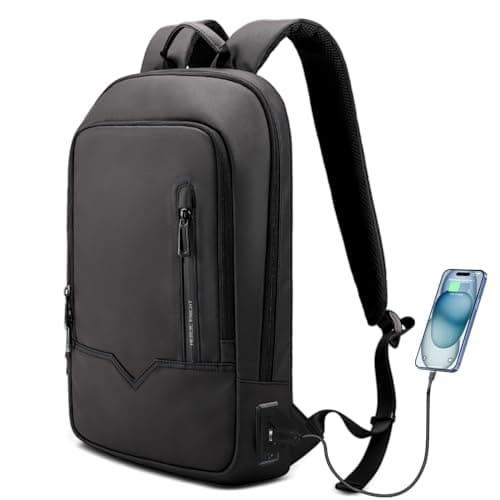 HEROIC KNIGHT Slim Laptop Backpack for Men 15.6 Inch with USB Charging Port