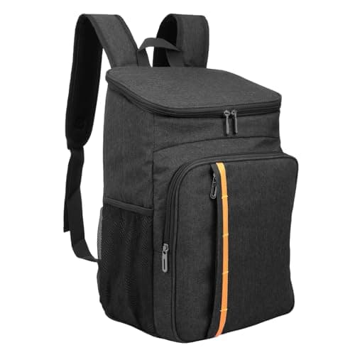 Insulated Cooler Backpack,32 Can/20L Large Capacity Lunch Bag,Thermal Picnic Backpack,Waterproof Oxford Cloth Cooler Bag Portable Insulated Rucksack for Outdoor Beach Picnic Camping Hiking(Black)