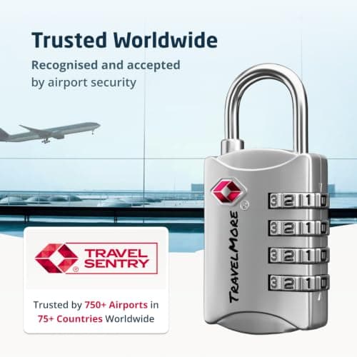 TravelMore TSA Approved Luggage Locks, Travel Padlocks for Suitcases — view 4