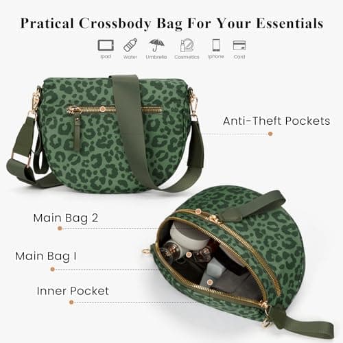 SDSFGX Leopard Bum Bag for Women Light Crossbody Bag Spacious Travel Waist Pack Fashion Animal Print Boho Shoulder Purse — view 4