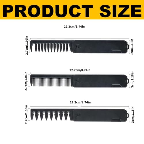 Zoyvorin Men's Foldable Hair Comb, Portable Pocket Styling Tool — view 2