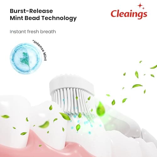 cleaings Travel Toothbrush Set, 28 Disposable Toothbrush Heads with Toothpaste, Includes Foldable Brush Handles & Portable Cups, Mini Waterless Oral Care Kit for Travel, Camping, Gym, Strong Mint — view 3