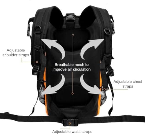 Premium 35L & 55L Waterproof Dry Bag Backpack, Sack with Phone Dry Bag, Perfect for Boating/Kayaking/Hiking/Canoeing/Fishing/Rafting/Swimming/Camping (Army Green, 35 Litre) — view 4