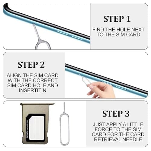 WOLMIK 4 in 1 Nano SIM Card Adapter, 4 Set SIM Card Adapter, Sim Adapter Set Sim Card Adapter with SIM Ejector Pin Compatible with Mobile Phone — view 3