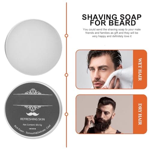 Peppermint Shaving Soap for Men Beard Travel Use Portable — view 3